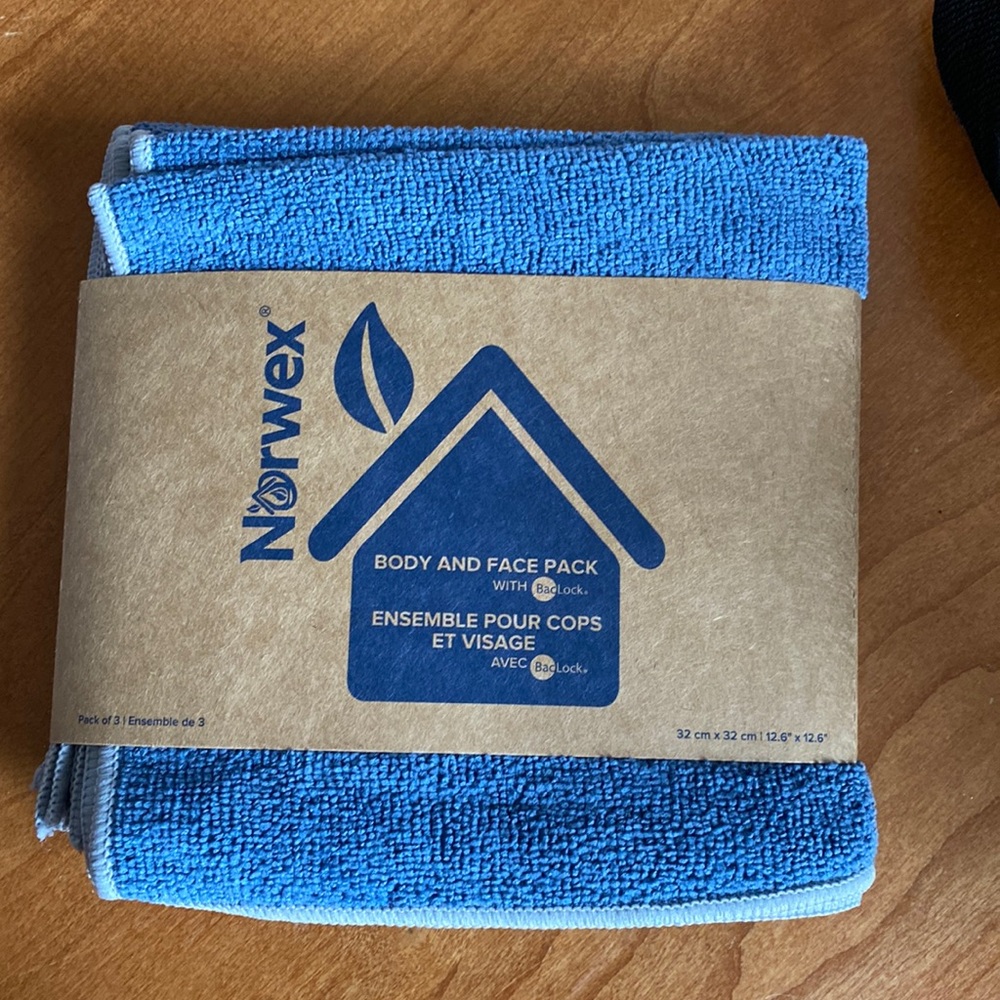 Norwex Body and Face Pack Blue with Gray-Set of 3